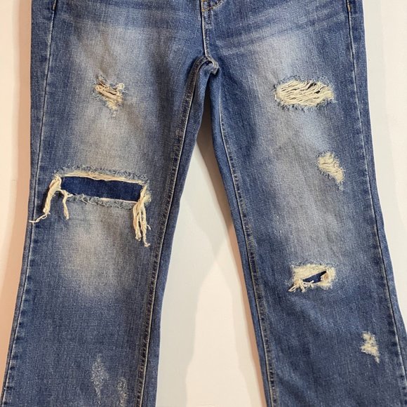 TheOpen Product Women Mid-Waist Distress Bootcut Jeans Size 2 - Picture 2 of 16